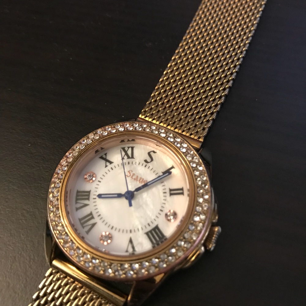 Stauer Watch- Gold with Diamonds